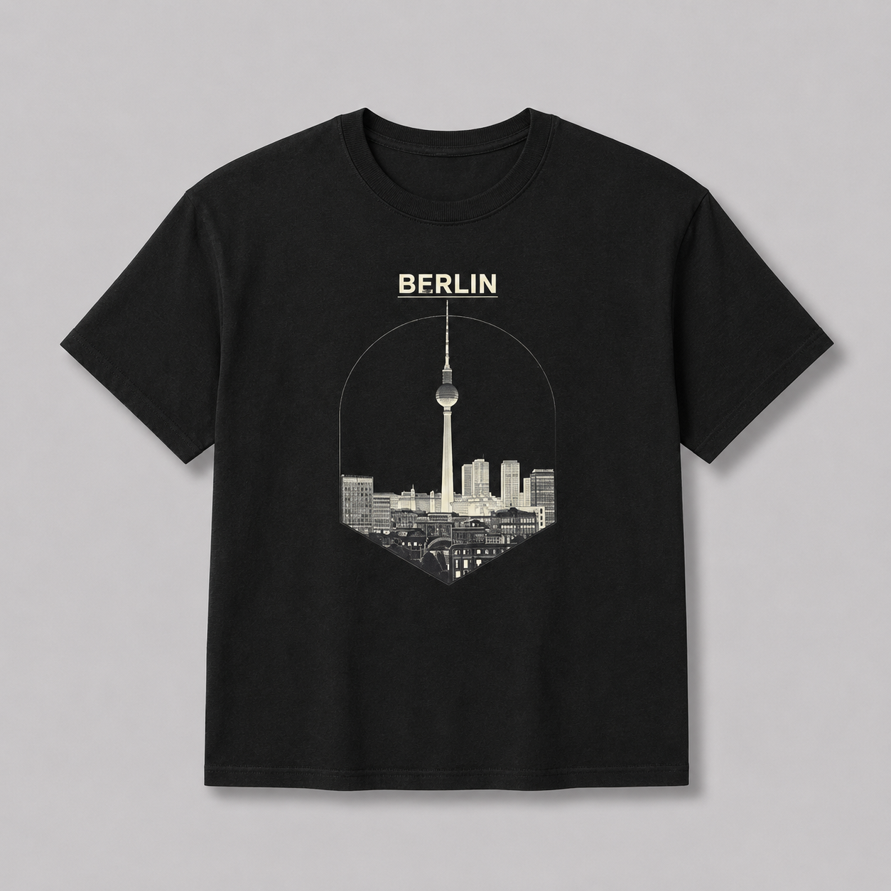 Berlin Skyline Oversized T-Shirt | Lucy's Vintage