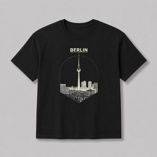 Berlin Skyline Oversized T-Shirt | Lucy's Vintage