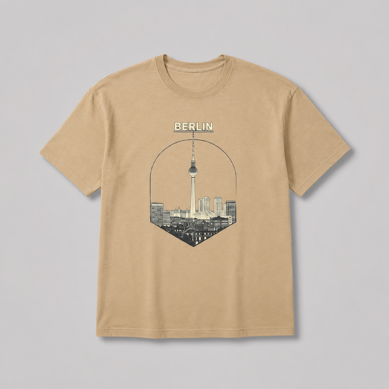 Berlin Skyline Oversized T-Shirt | Lucy's Vintage