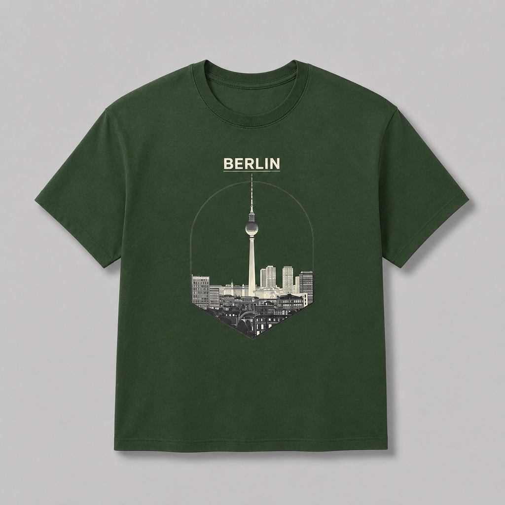 Berlin Skyline Oversized T-Shirt | Lucy's Vintage