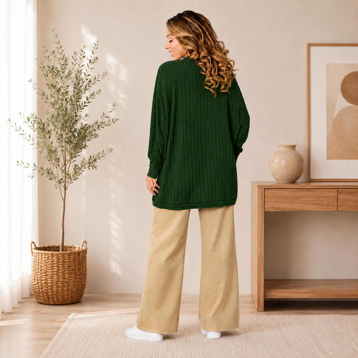 Damen Strickjacke mit offener Front | Leicht & Locker Geschnitten