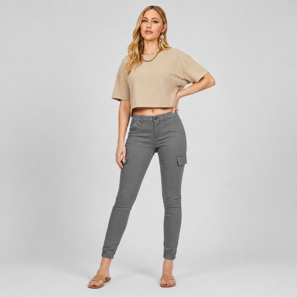 Damen Cargo-Hose Schmale Passform | Urbaner Style mit Bündchen
