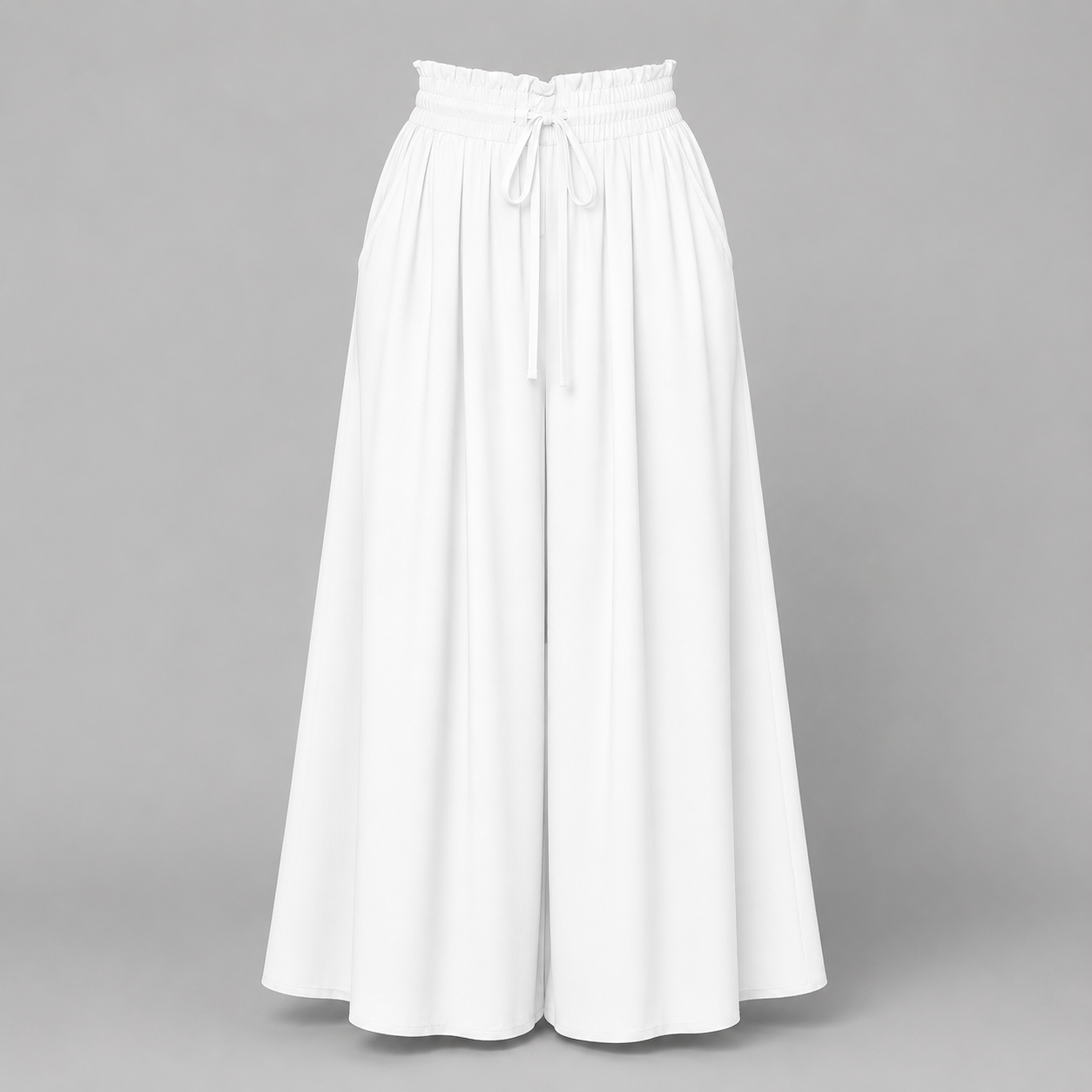 Damen Palazzo-Hose | Paperbag-Bund & Falten-Details