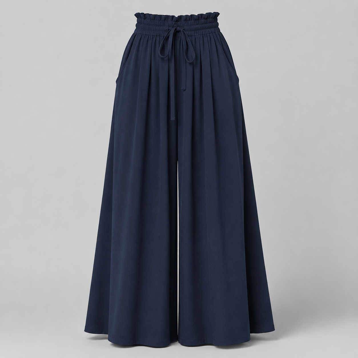Damen Palazzo-Hose | Paperbag-Bund & Falten-Details