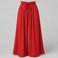 Damen Palazzo-Hose | Paperbag-Bund & Falten-Details