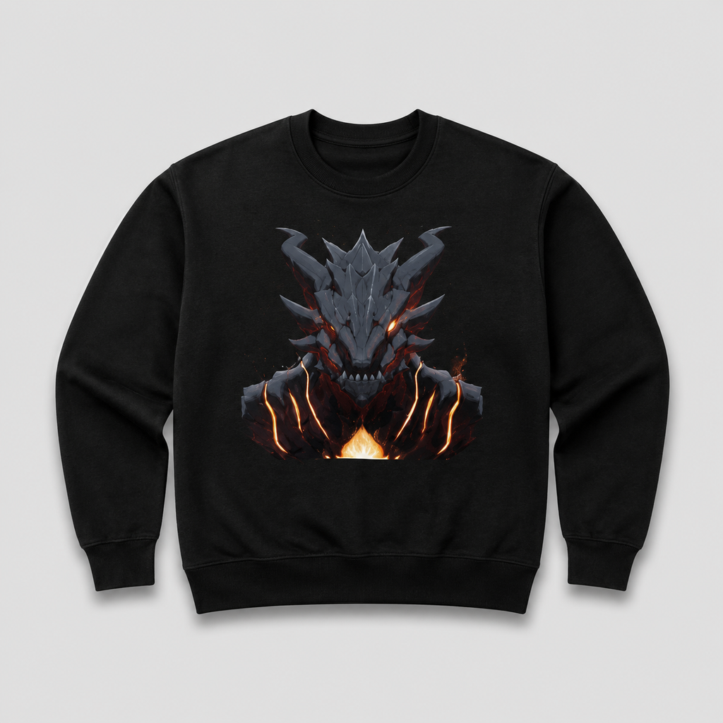 Drachen Grafik Rundhals-Sweatshirt | Lucys Vintage
