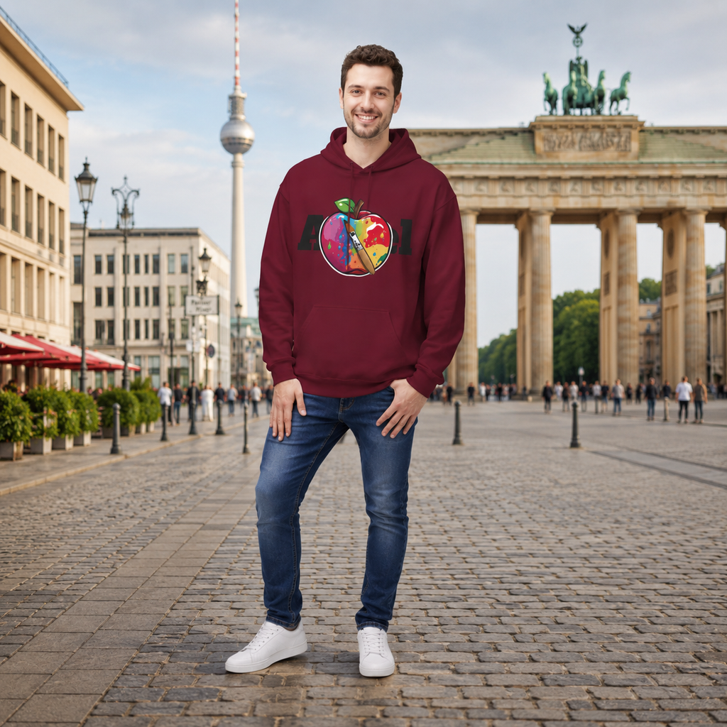 Herren Bemalter Apfel Grafik Hoodie | Lucys Vintage