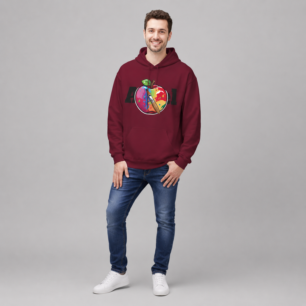 Herren Bemalter Apfel Grafik Hoodie | Lucys Vintage