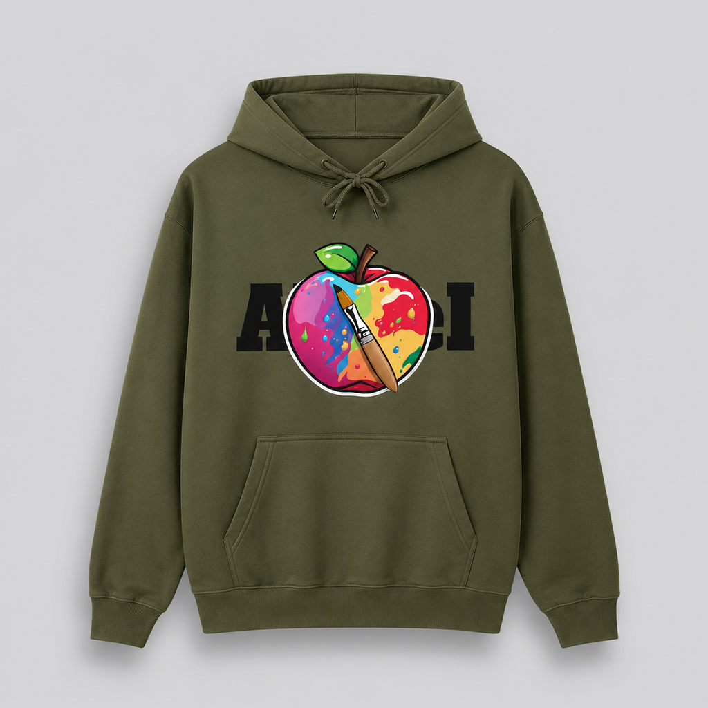 Herren Bemalter Apfel Grafik Hoodie | Lucys Vintage