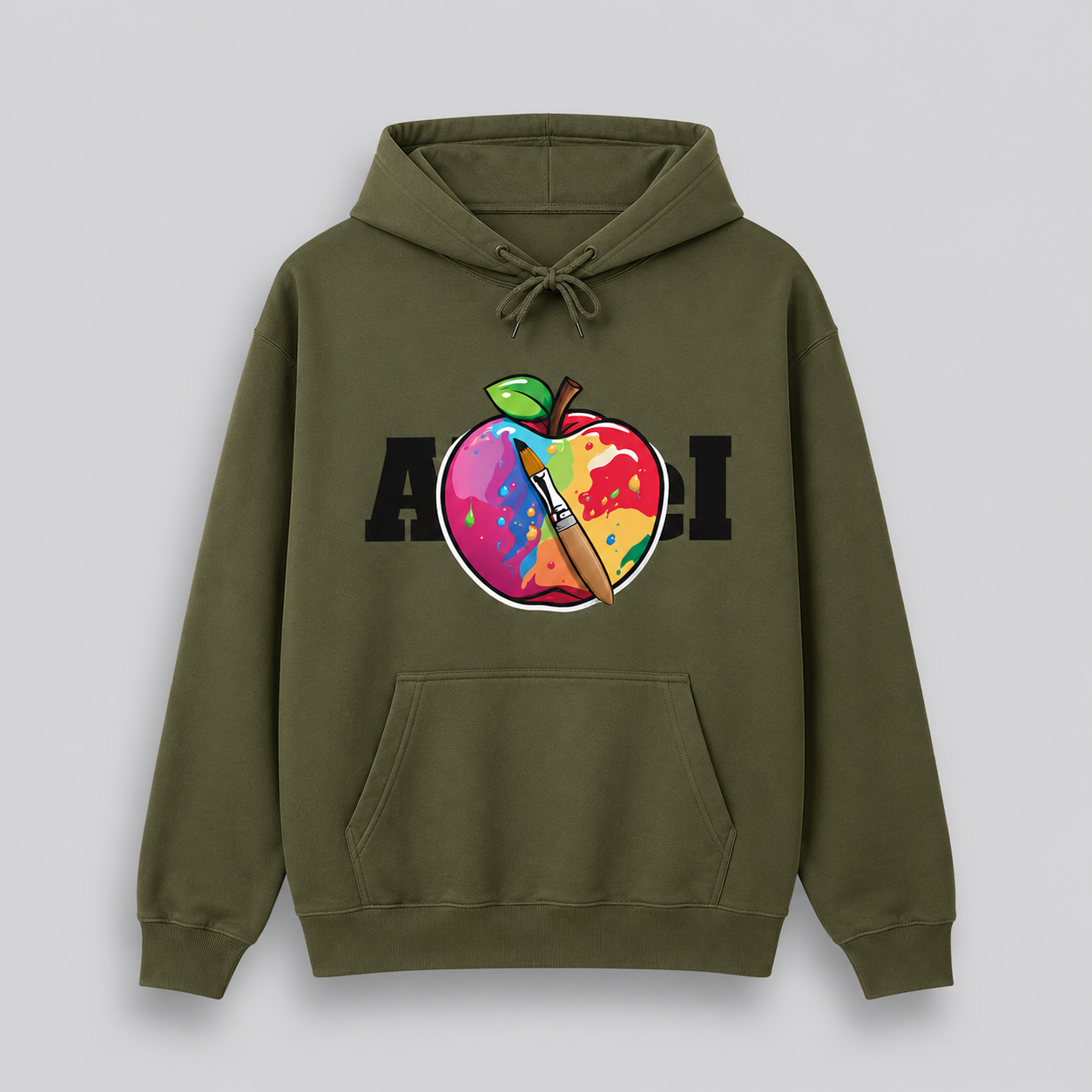 Herren Bemalter Apfel Grafik Hoodie | Lucys Vintage