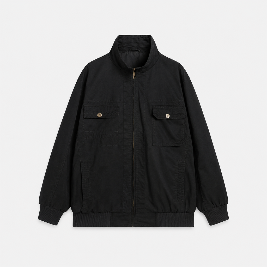 Herren Plus Size Leichte Zip-Up Jacke | Lucy's Vintage