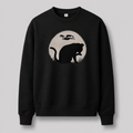 Herren Katzen-Silhouette Rundhals-Sweatshirt | Lucys Vintage