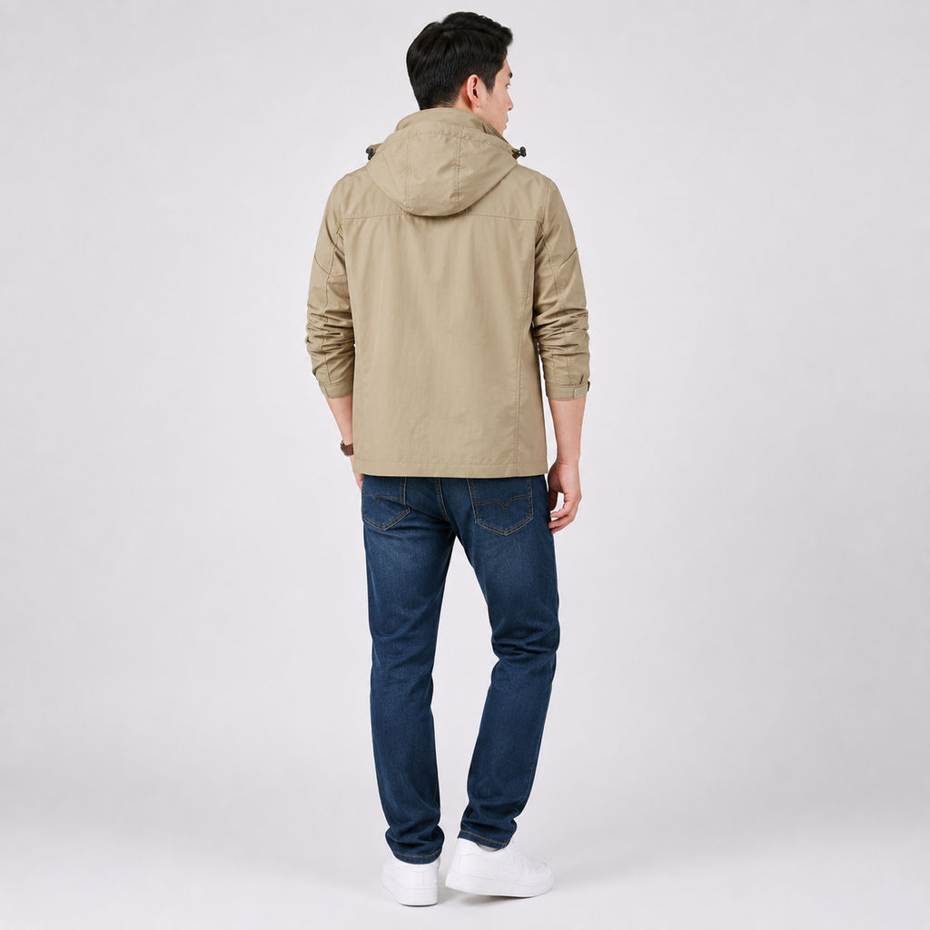 Herren Plus Size Leichte Kapuzenjacke | Lucy's Vintage
