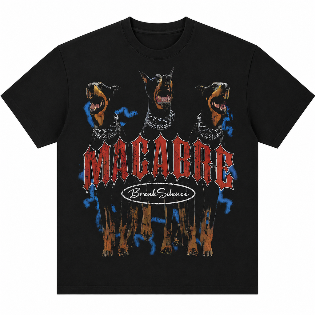 Herren Oversized T-Shirt mit Hunde-Print | Macabre Shirt