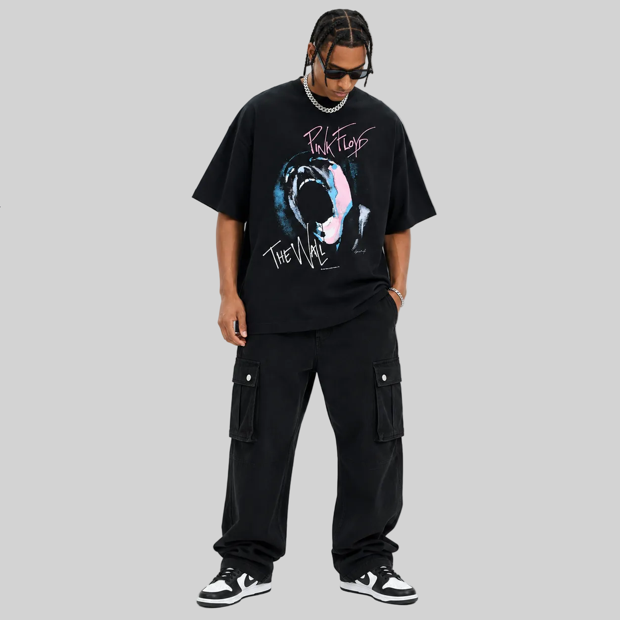 Herren Oversized The Wall Retro-Grafik T-Shirt | Lucy's Vintage