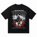 Herren Oversized Vintage Wash T-Shirt | God Bless Rosen-Print