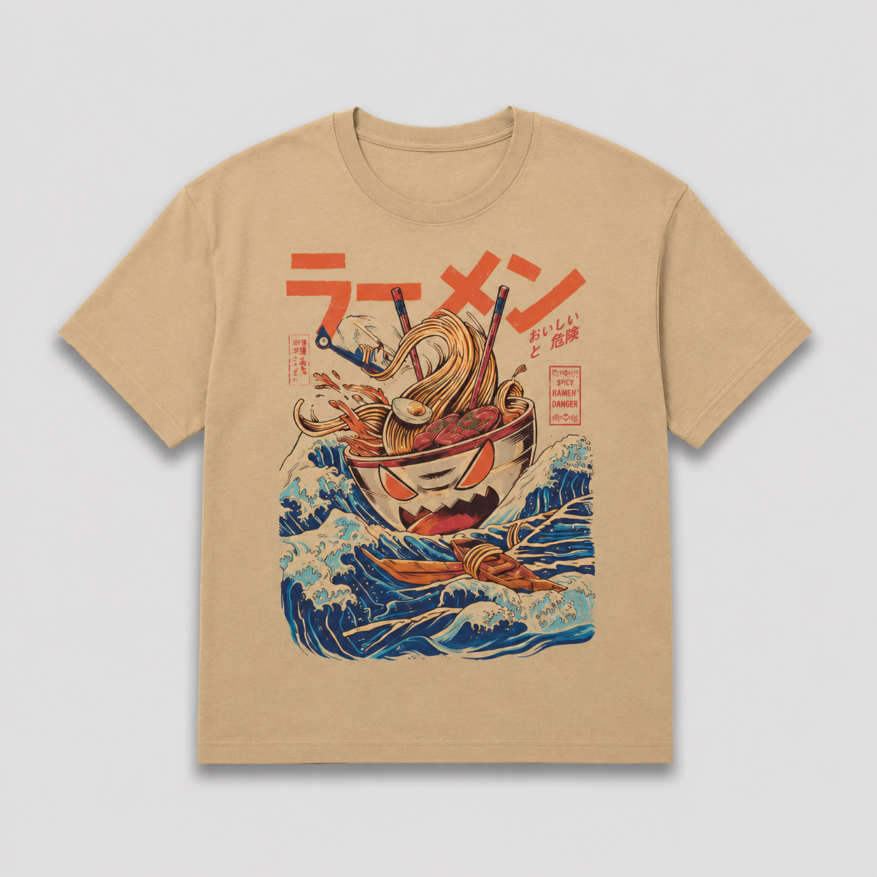 Damen Ramen Wave Oversized T-Shirt — Lucys Vintage